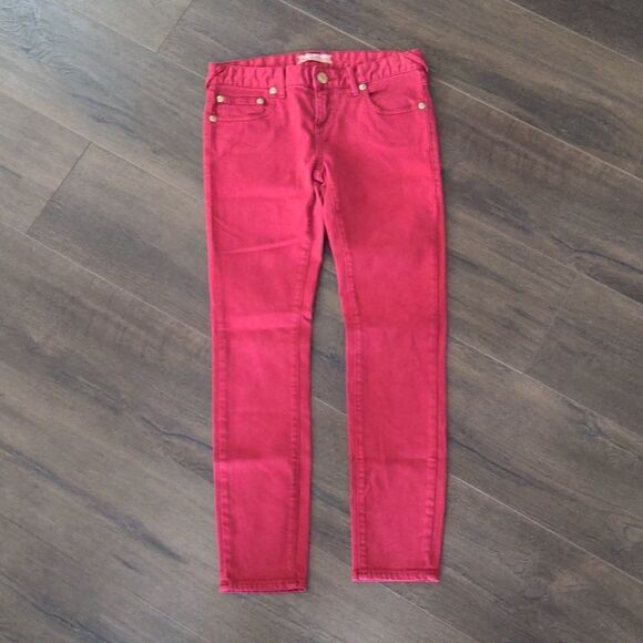 Free People Skinny Jeans Rosey Red Size 26 - Picture 1 of 9